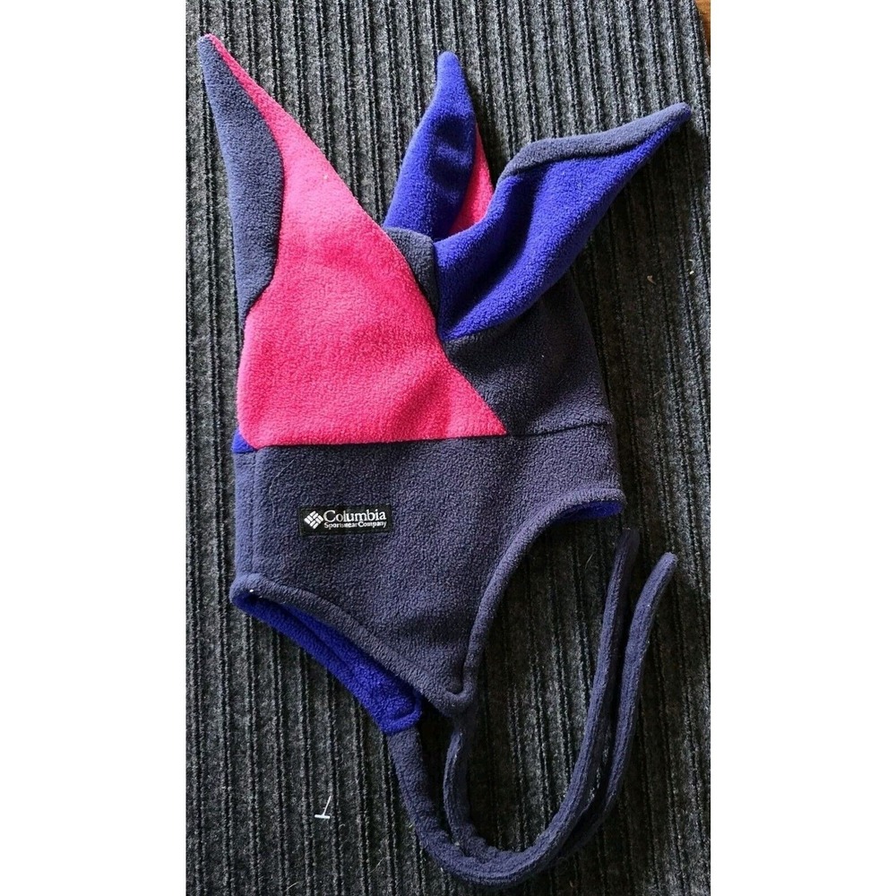 Vtg‎ Columbia Youth Fleece Twisted Jester Ski Snowboard Winter Hat Youth S/M
